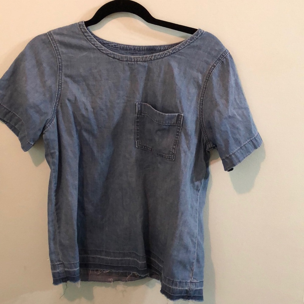 Madewell denim short sleeve, S